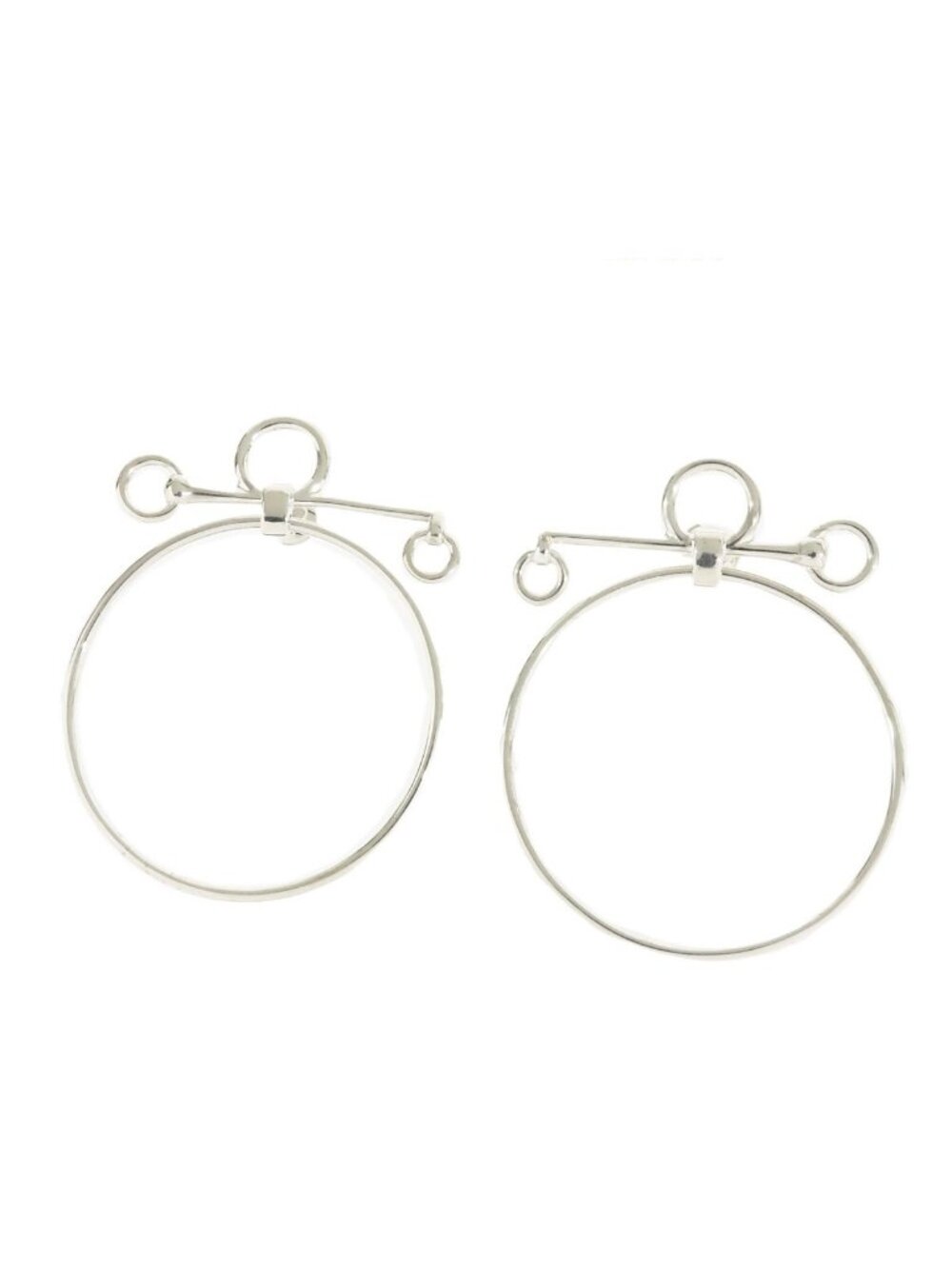 Hermes Mall de Brid Earrings Silver